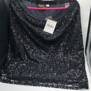 🆕Bob Mackie Black Sequin Skirt M